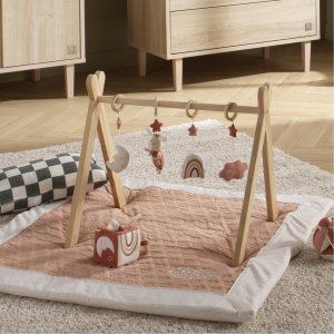 Tapis de parc 100x100cm petit coeur Sauthon baby deco
