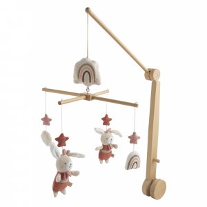 Mobile en bois petit coeur Sauthon baby deco