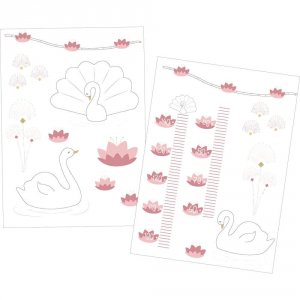 Stikers muraux baby swan Sauthon baby deco