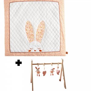 Tapis de parc et arche d'éveil avec jouets esmée Sauthon baby deco