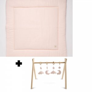 Tapis de parc et arche d'éveil avec jouets uni pétale Sauthon baby deco