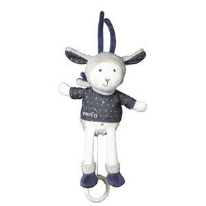 Peluche bébé mini musical merlin Sauthon baby deco