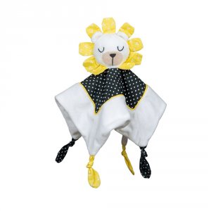 Doudou mouchoir pluche et pompon Sauthon baby deco