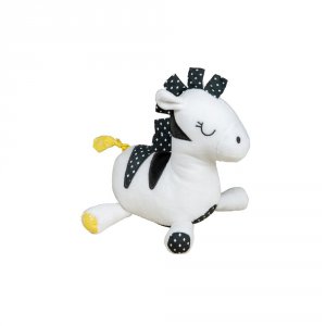 Doudou pluche et pompon Sauthon baby deco