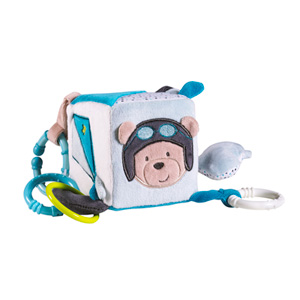 Jouet d'éveil bébé cube d'activités lazare Sauthon baby deco