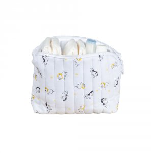 Trousse de toilette bébé pluche et pompon Sauthon baby deco