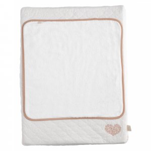 Matelas à langer 68 x 52 cm avec serviette éponge petit coeur Sauthon baby deco