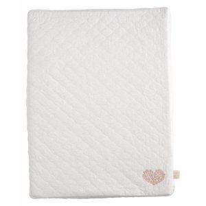 Matelas à langer 68 x 52 cm avec serviette éponge petit coeur Sauthon baby deco