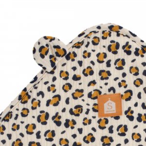 Cape de bain et gant de toilette leopard Sauthon baby deco