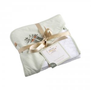 Cape de bain et gant de toilette botanica Sauthon baby deco