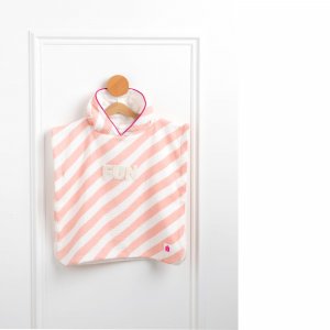 Poncho de bain rose Sauthon baby deco