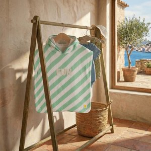 Poncho de bain vert Sauthon baby deco