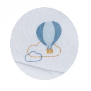 Lot de 2 bodies blanc et bleu naissance lazare Sauthon baby deco