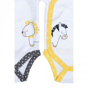 Lot de 2 bodies blanc naissance pluche et pompon Sauthon baby deco