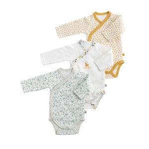 Lot de 3 bodies naissance promenons nous Sauthon baby deco