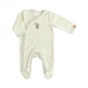 Pyjama bébé 3 mois rayures vertes botanica Sauthon baby deco
