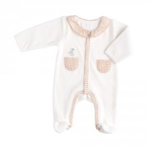 Pyjama bébé 1 mois avec col nude botanica Sauthon baby deco