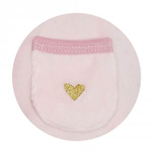 Pyjama bébé velours rose mila 1 mois Sauthon baby deco