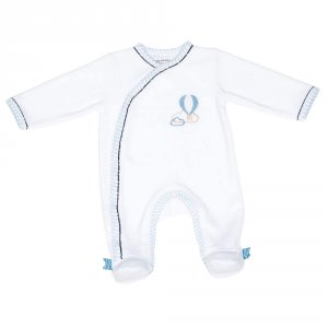Pyjama bébé velours montgolfière lazare naissance Sauthon baby deco