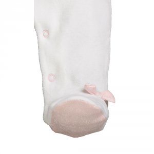 Pyjama bébé velours blanc 3 mois lilibelle Sauthon baby deco