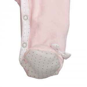 Pyjama bébé velours rose lilibelle 3 mois Sauthon baby deco