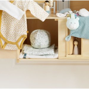 Bonnet bébé naissance tilleul promenons nous Sauthon baby deco