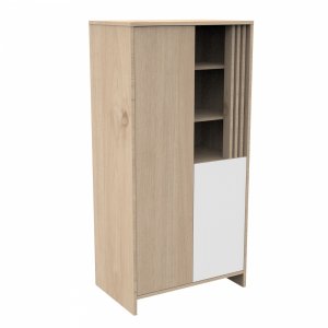 Armoire portes et niche blanche tokyo Sauthon meubles