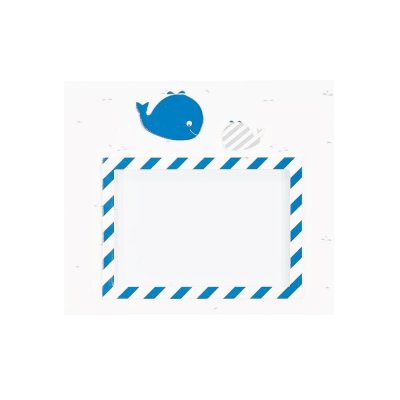 Cadre photo rectangle blue baleine