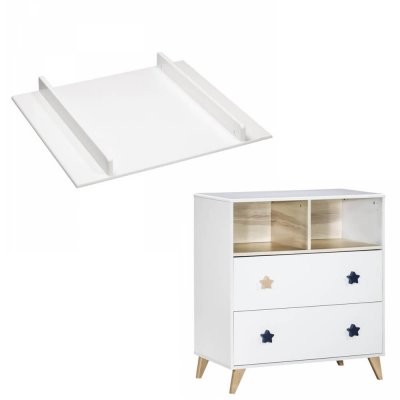 Commode + plan à langer petit modèle oslo etoile