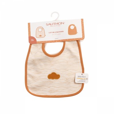 Lot de 2 bavoirs bébé orsino