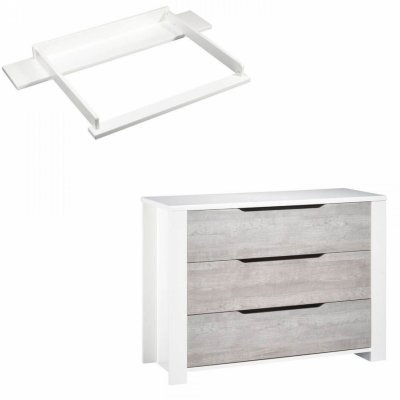 Commode + plan à langer grand modèle loft bois