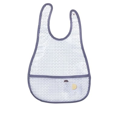 Bavoir plastifié babyfan gris clair