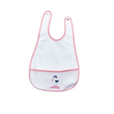 Bavoir plastifié miss fleur de lune oiseau