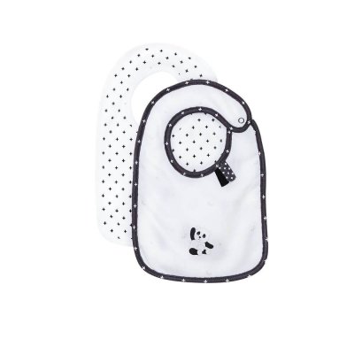 Lot de 2 bavoirs panda chao chao