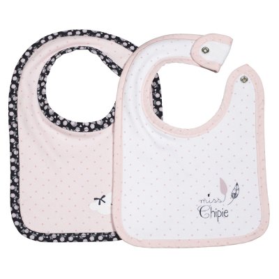 Lot de 2 bavoirs miss fleur de lune