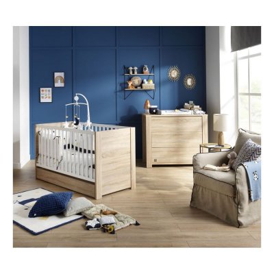 Chambre bébé duo lit + commode antonin bois