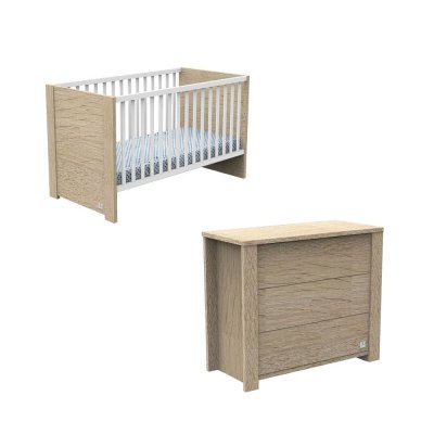 Chambre bébé duo lit + commode antonin bois