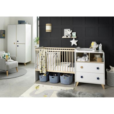 Chambre duo lit combiné évolutif + armoire oslo etoile