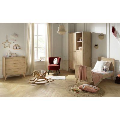 Chambre bébé trio 70x140cm + commode + armoire arty