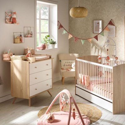 Chambre bébé trio little big bed 70x140cm + commode + armoire arty de  Sauthon meubles sur allobébé