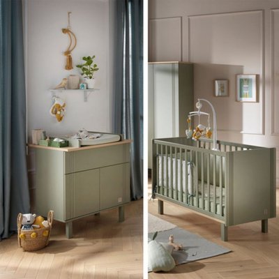 Chambre bébé duo lit combiné évolutif 120x60 + armoire arty de Sauthon  meubles sur allobébé