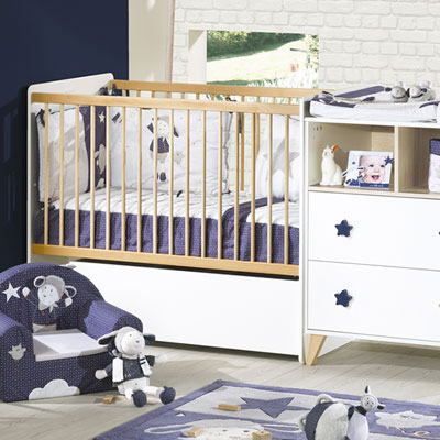 Tiroir pour lit chambre transformable 60x120 oslo