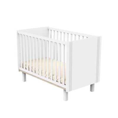 Lit bébé 60x120 cm eleonore blanc