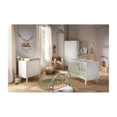 Lit bébé 60x120 cm eleonore blanc