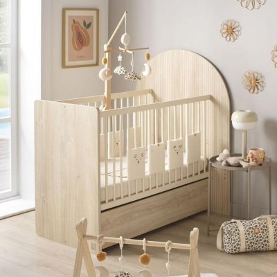 Chambre duo arche lit transformable + commode/bureau chêne