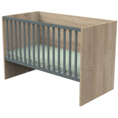 Lit 70x140 évolutif en 90x190 puis 140x190 nova gris volcan