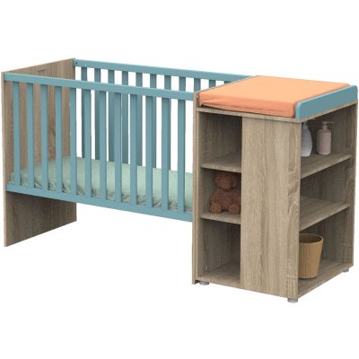 Lit chambre transformable 60x120cm en lit junior 90x190cm nova argile douce