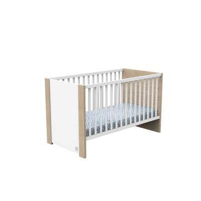 Lit 70x140cm antonin version bois et blanc