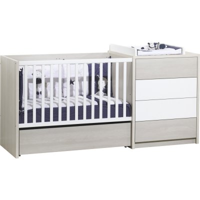 Lit Bebe Combine Evolutif 60x1 En 90x190 Smile Chene Silex De Baby Price Sur Allobebe
