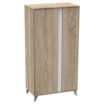 Armoire chambre bébé 2 portes nova blanc lin